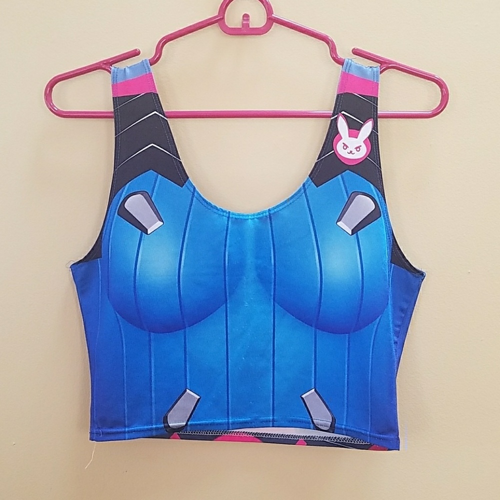 D.VA Overwatch Fitted Crop Top